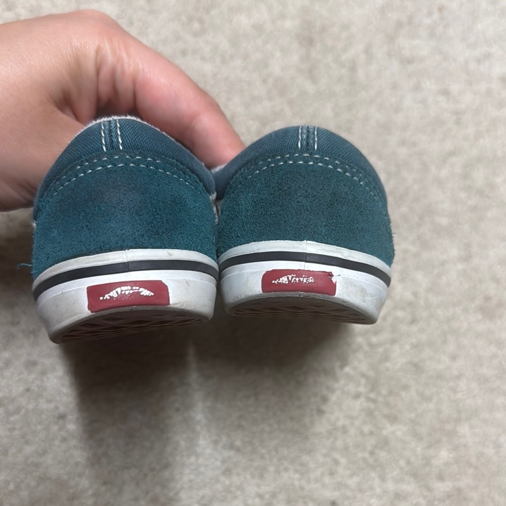 Vans Blue Sneakers with Velcro Straps and Signature Stripe - Picture 3 of 7